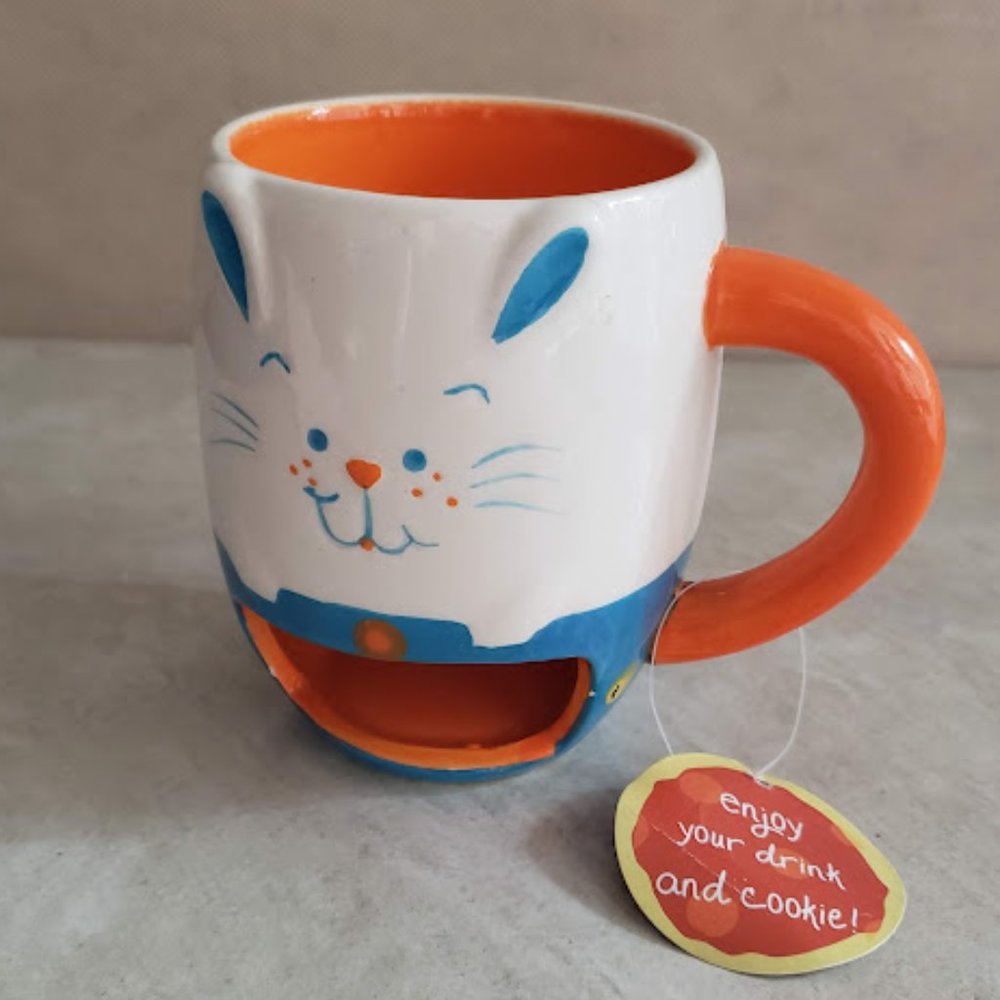 Cookie Hole Bunny Mug NWT